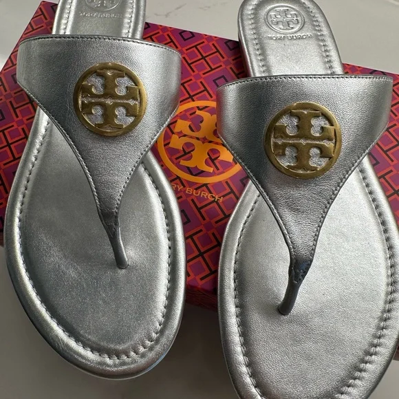 Tory Burch Silver Sandals - Picture 3 of 8